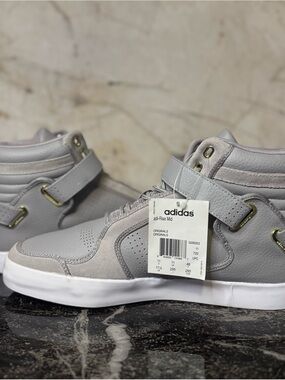 AdidasA-Rise Mid Sneakers in Light Gray and White